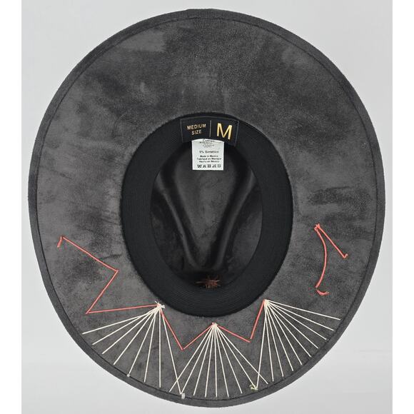Custom Boho Indie Festival Western Embroidered Felt Hat Waco Boutique Find M main image 4